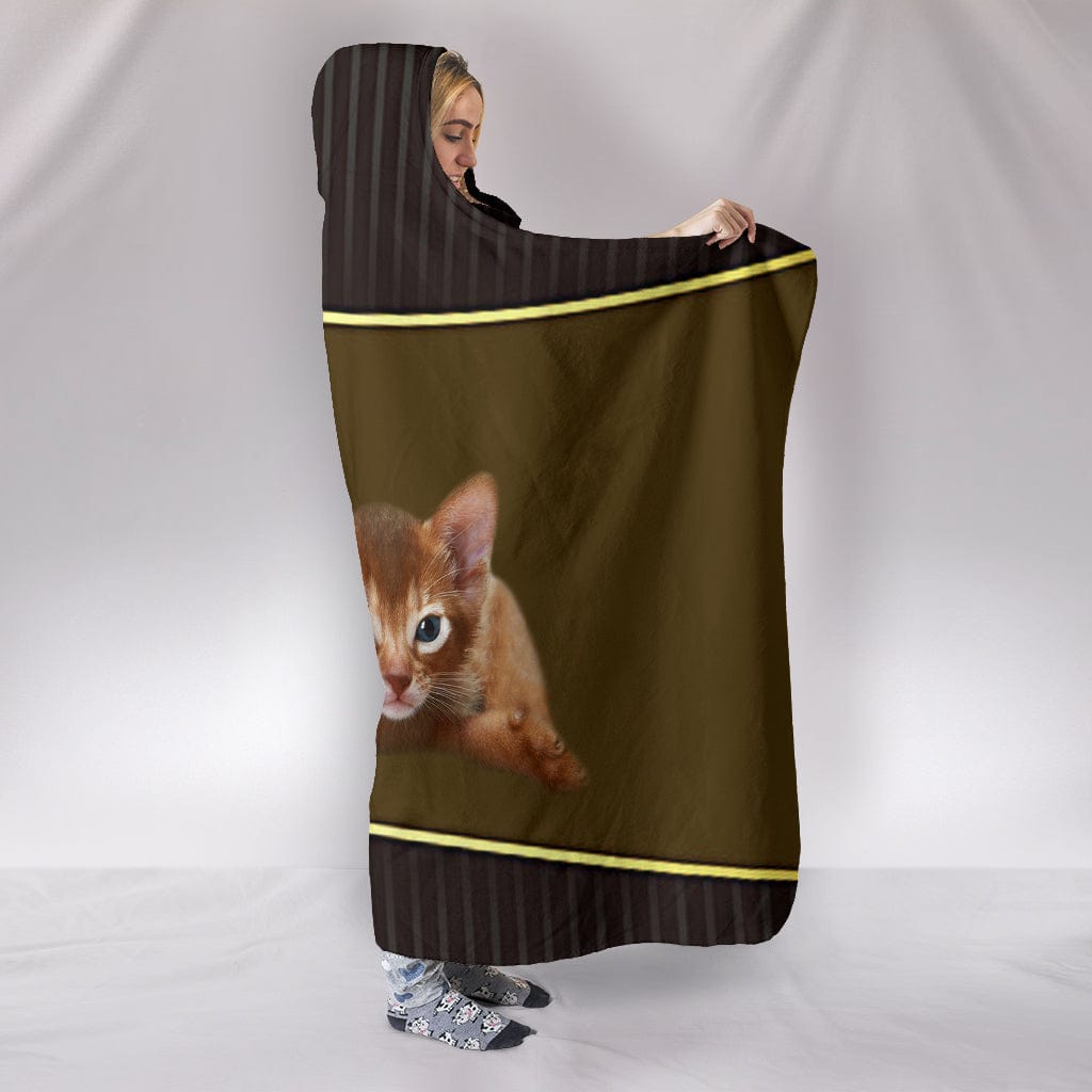 Abyssinian Cat Hooded Blanket