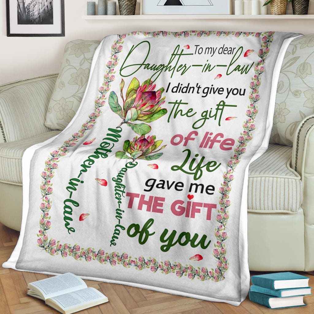 Daughter In Law Premium Fleece Blanket