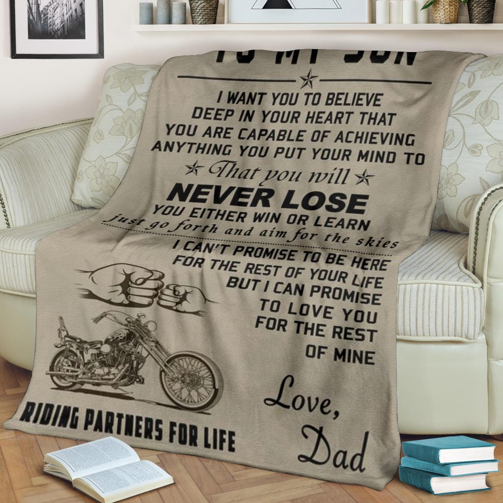 My Son Premium Fleece Blanket