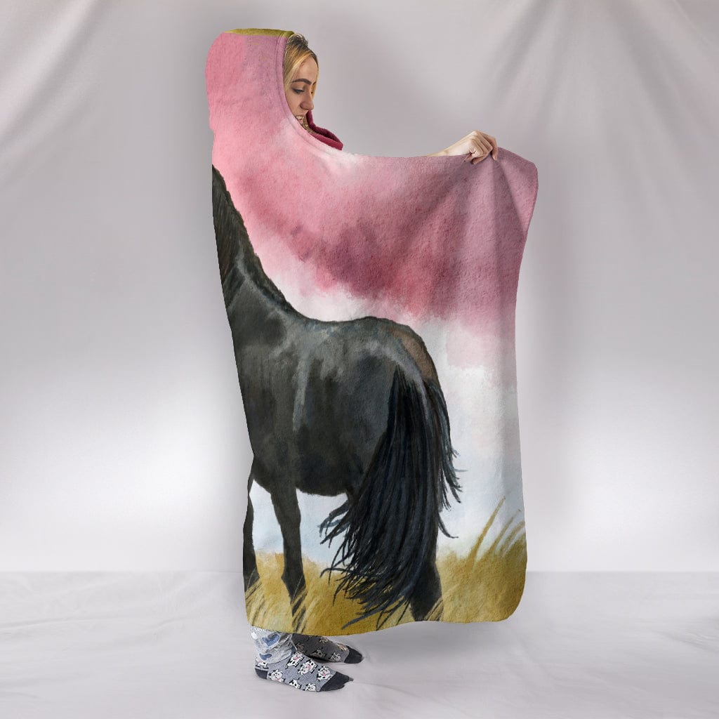 Painted Horse Hooded Blanket