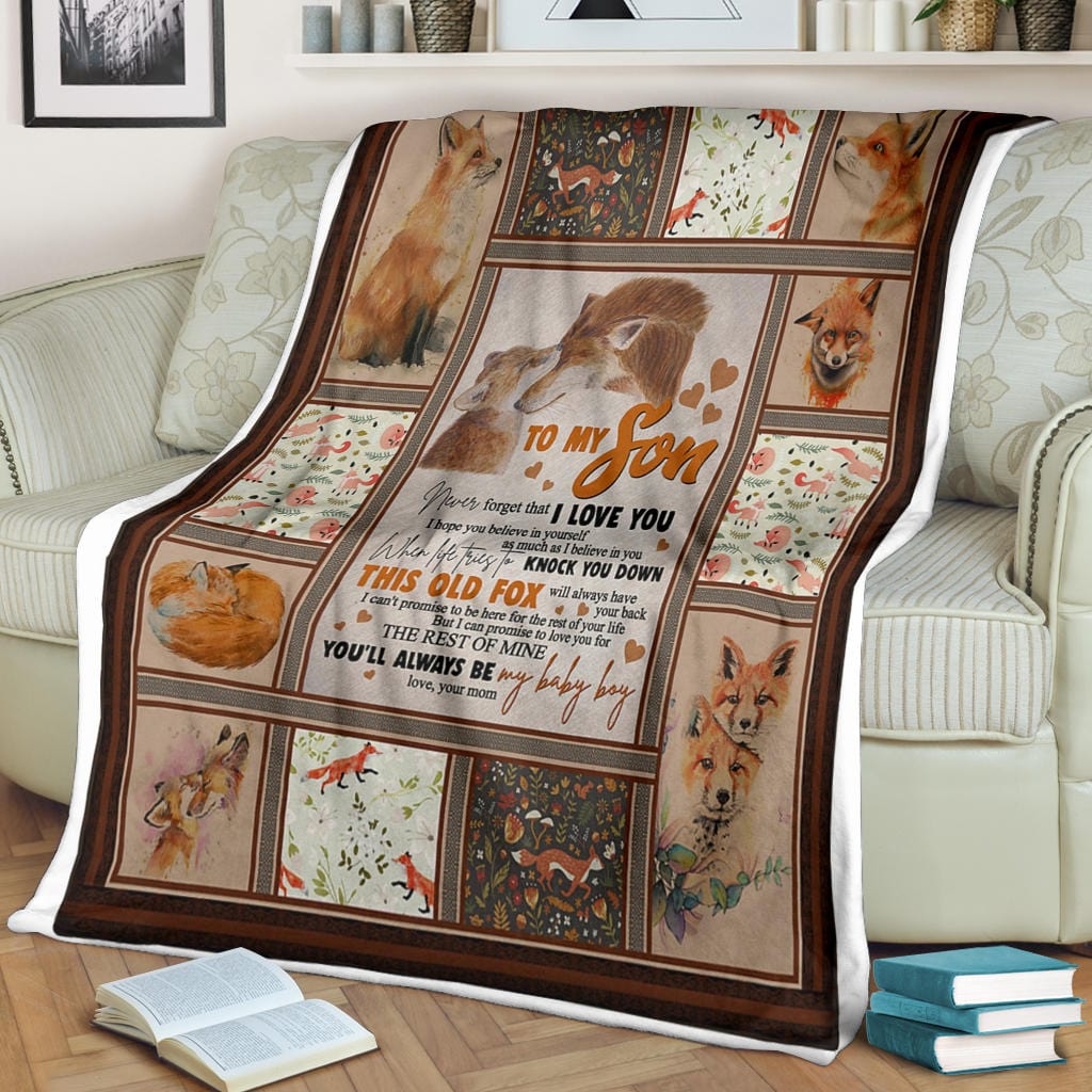 To My Son Premium Fleece Blanket