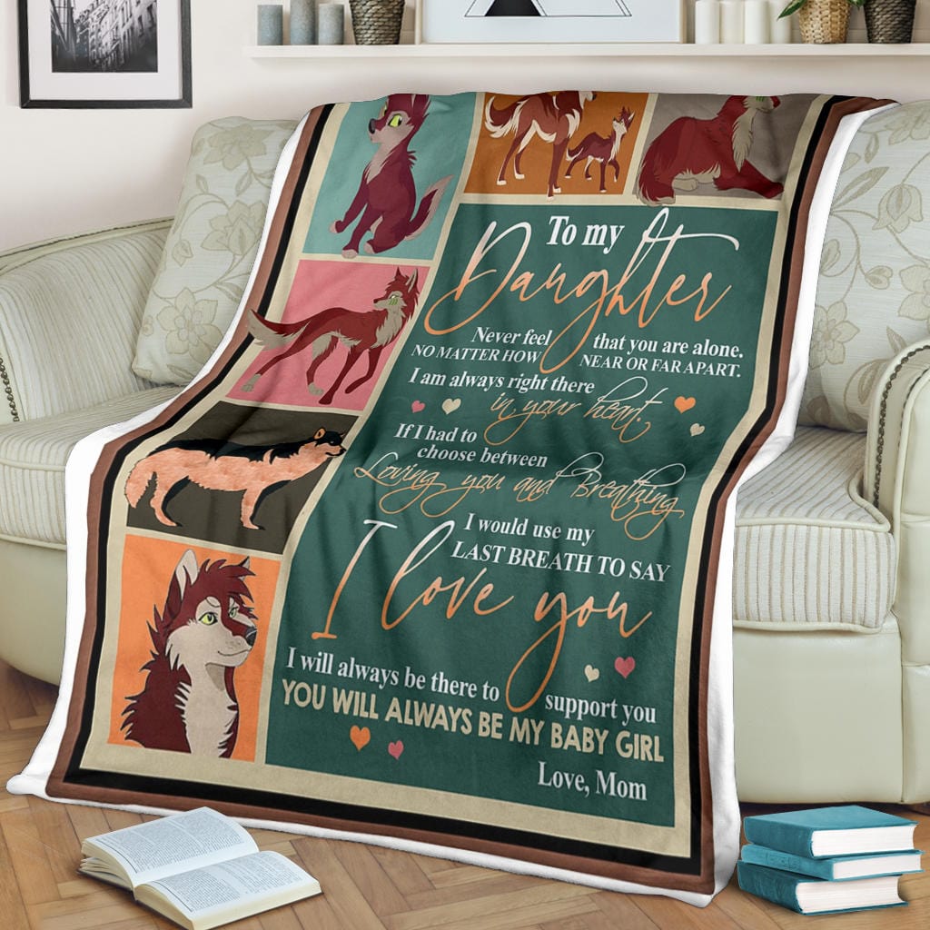 To Daughter From Mom Premium Fleece Blanket