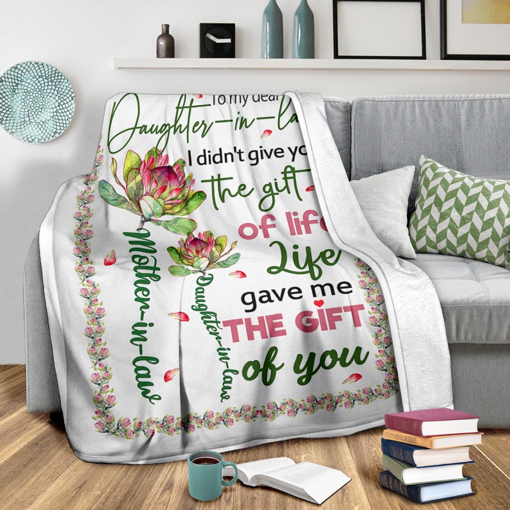 Daughter In Law Premium Fleece Blanket