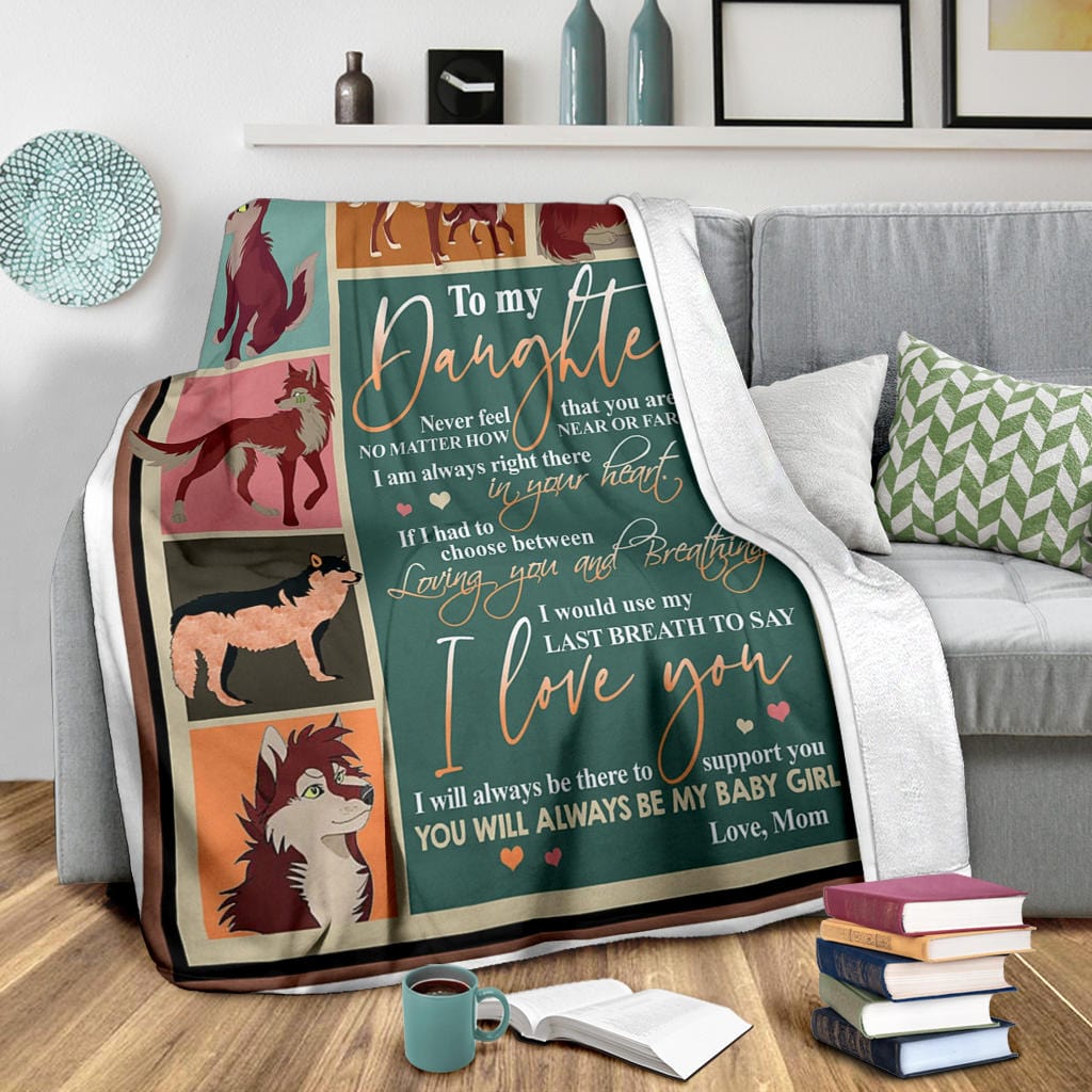 To Daughter From Mom Premium Fleece Blanket