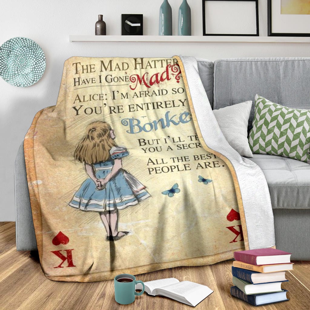 The Mad Hatter Premium Fleece Blanket