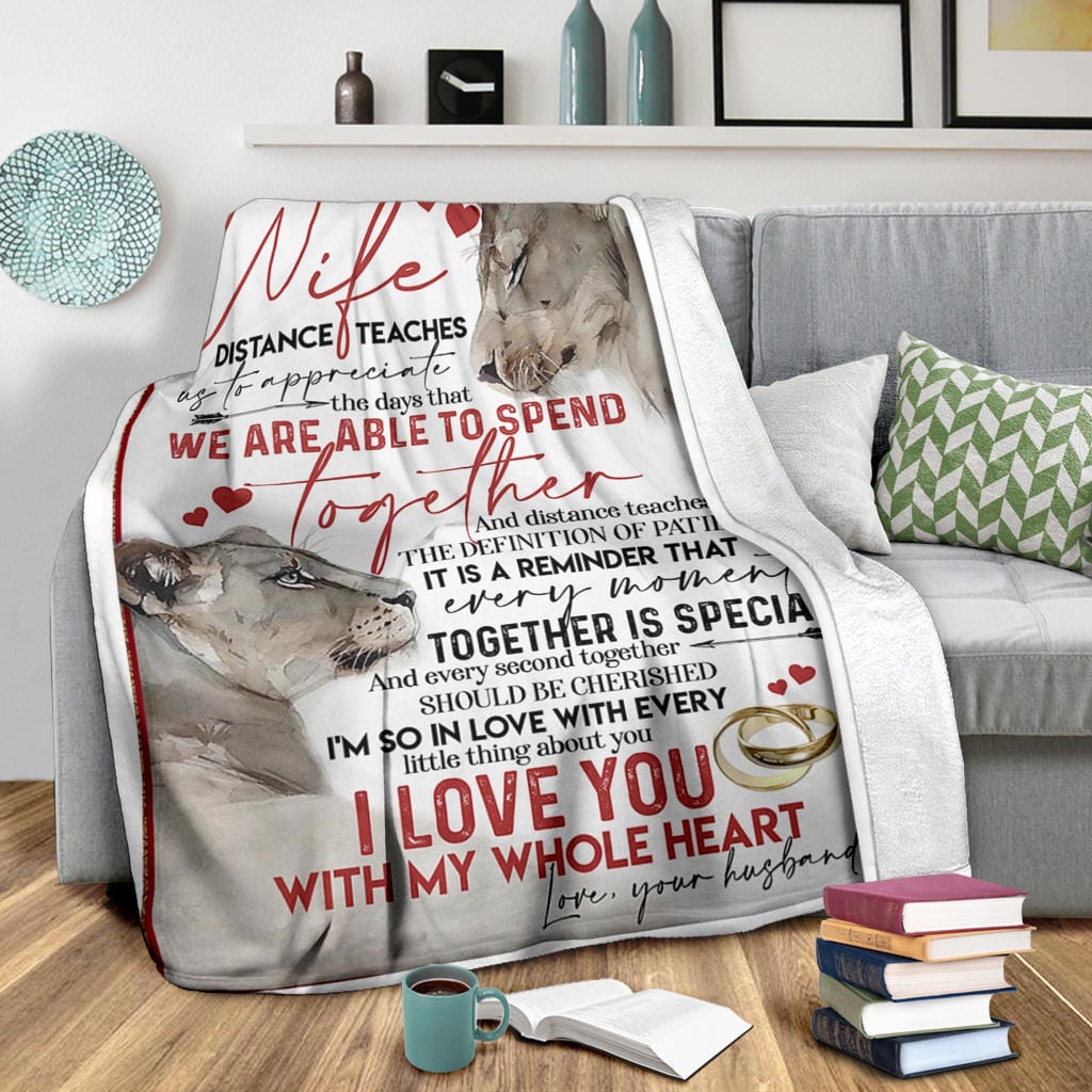 To My Wife Premium Fleece Blanket