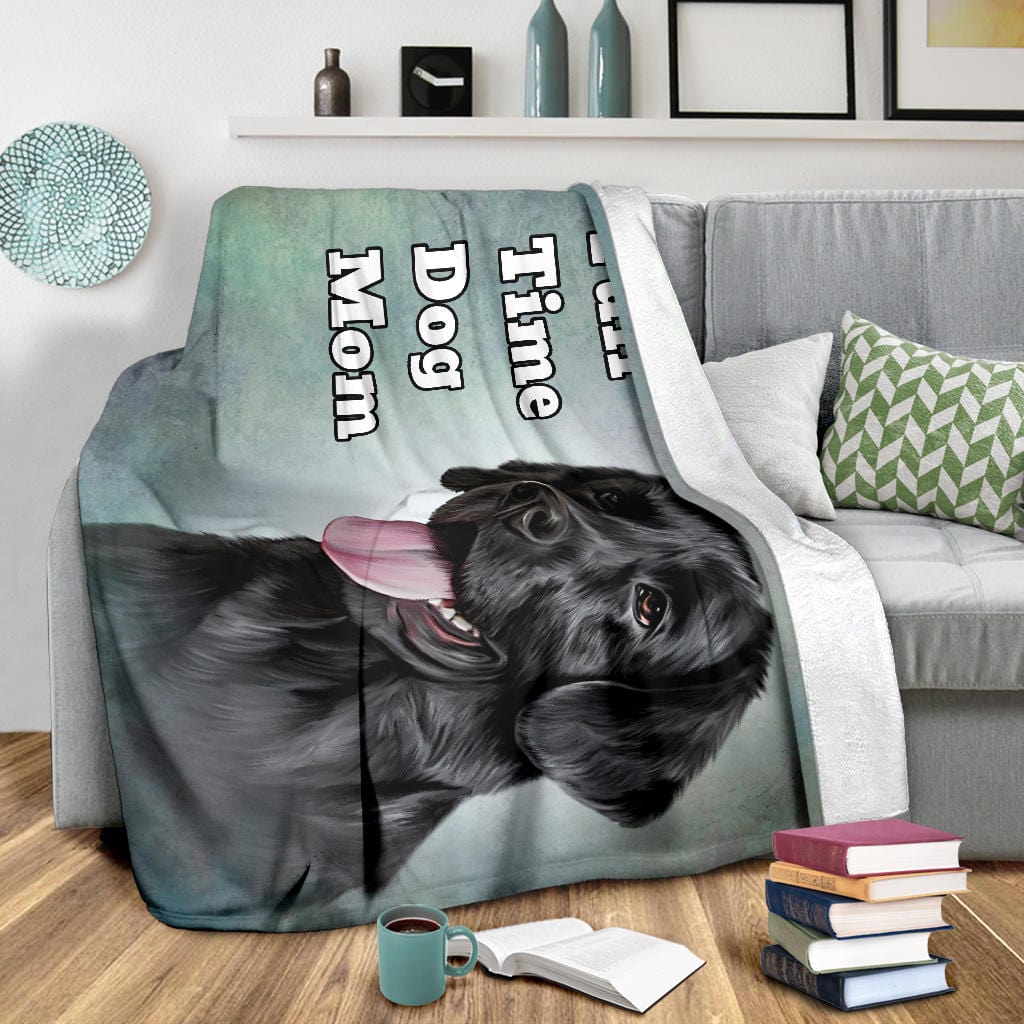 Full Time Dog Mom Premium Fleece Blanket