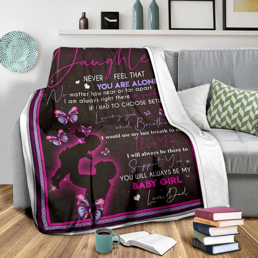 To My Daughter Premium Fleece Blanket