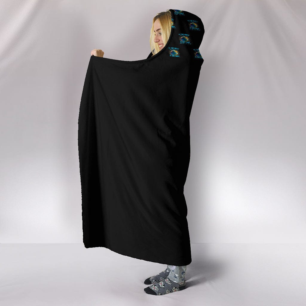 Dad is Our World Custom Hoodie Blanket