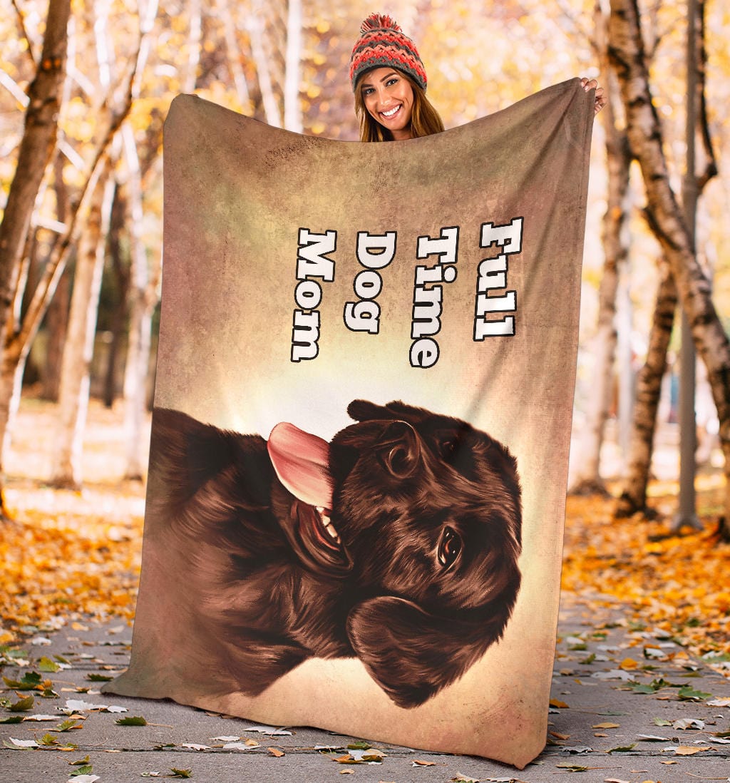 Full Time Dog Mom Premium Fleece Blanket