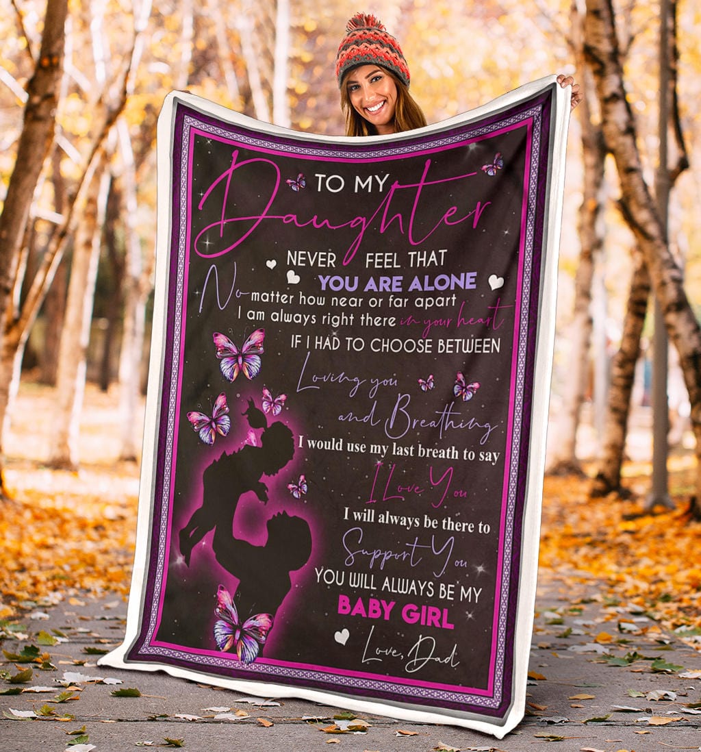To My Daughter Premium Fleece Blanket