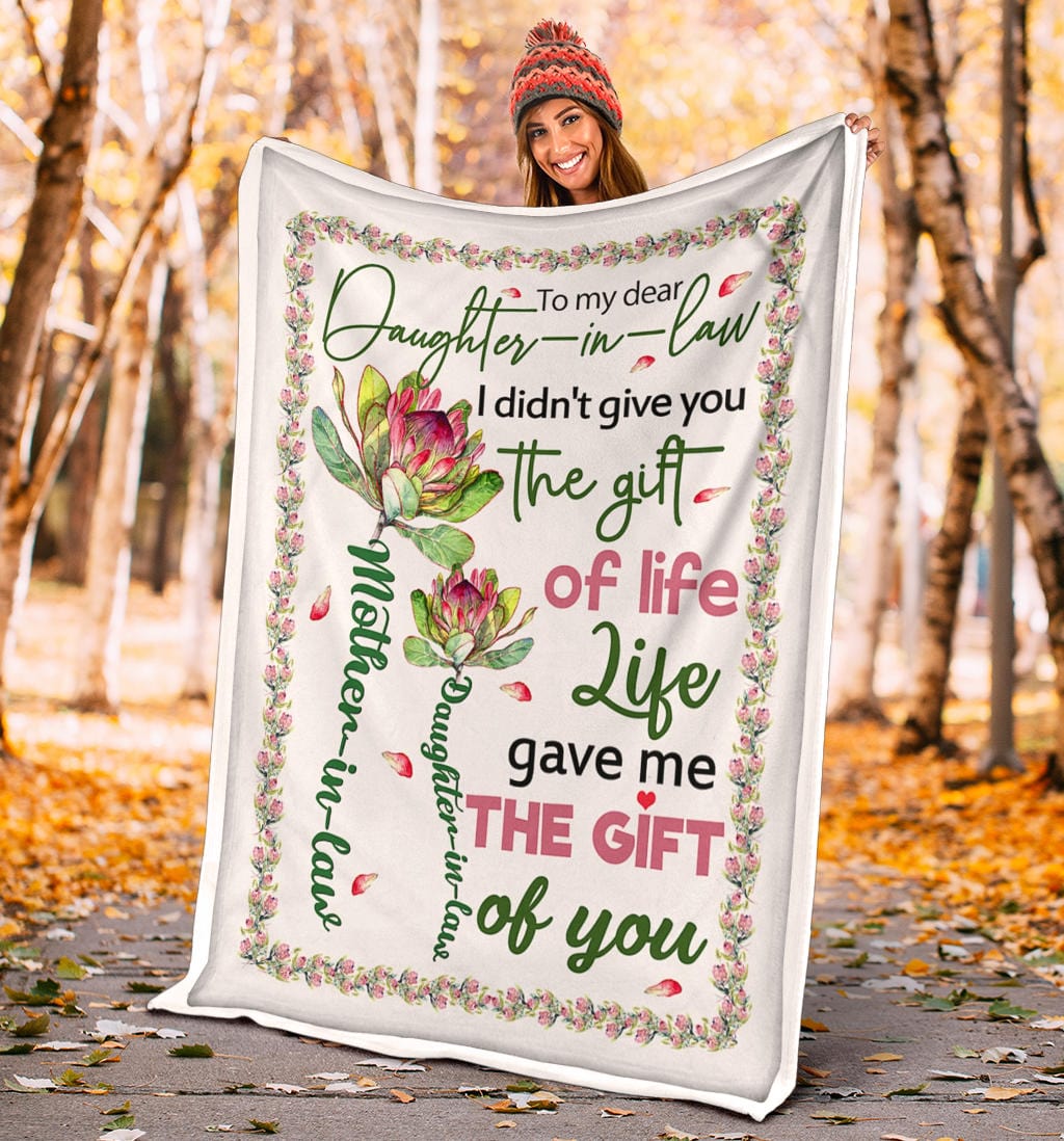 Daughter In Law Premium Fleece Blanket