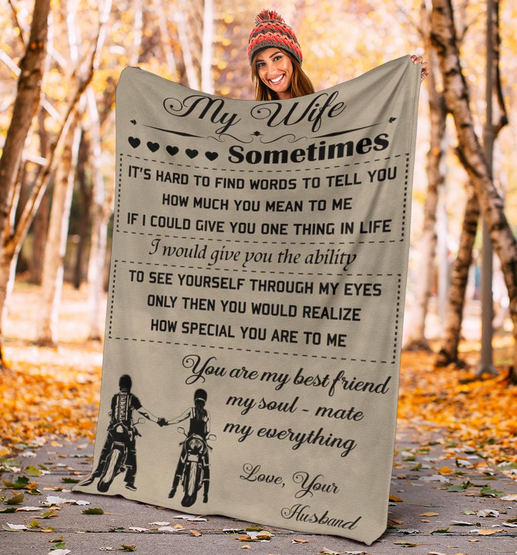 To My Wife Premium Fleece Blanket