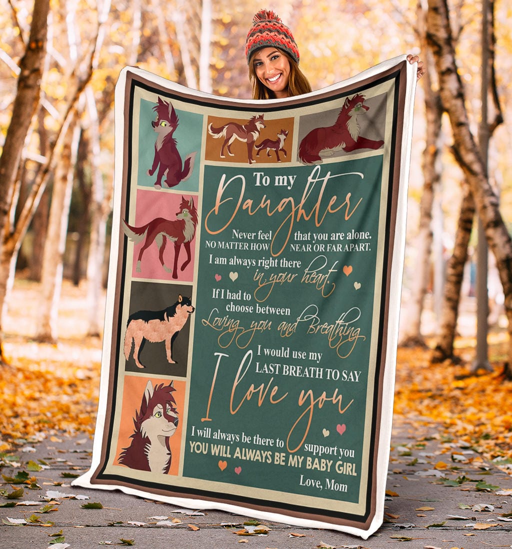 To Daughter From Mom Premium Fleece Blanket