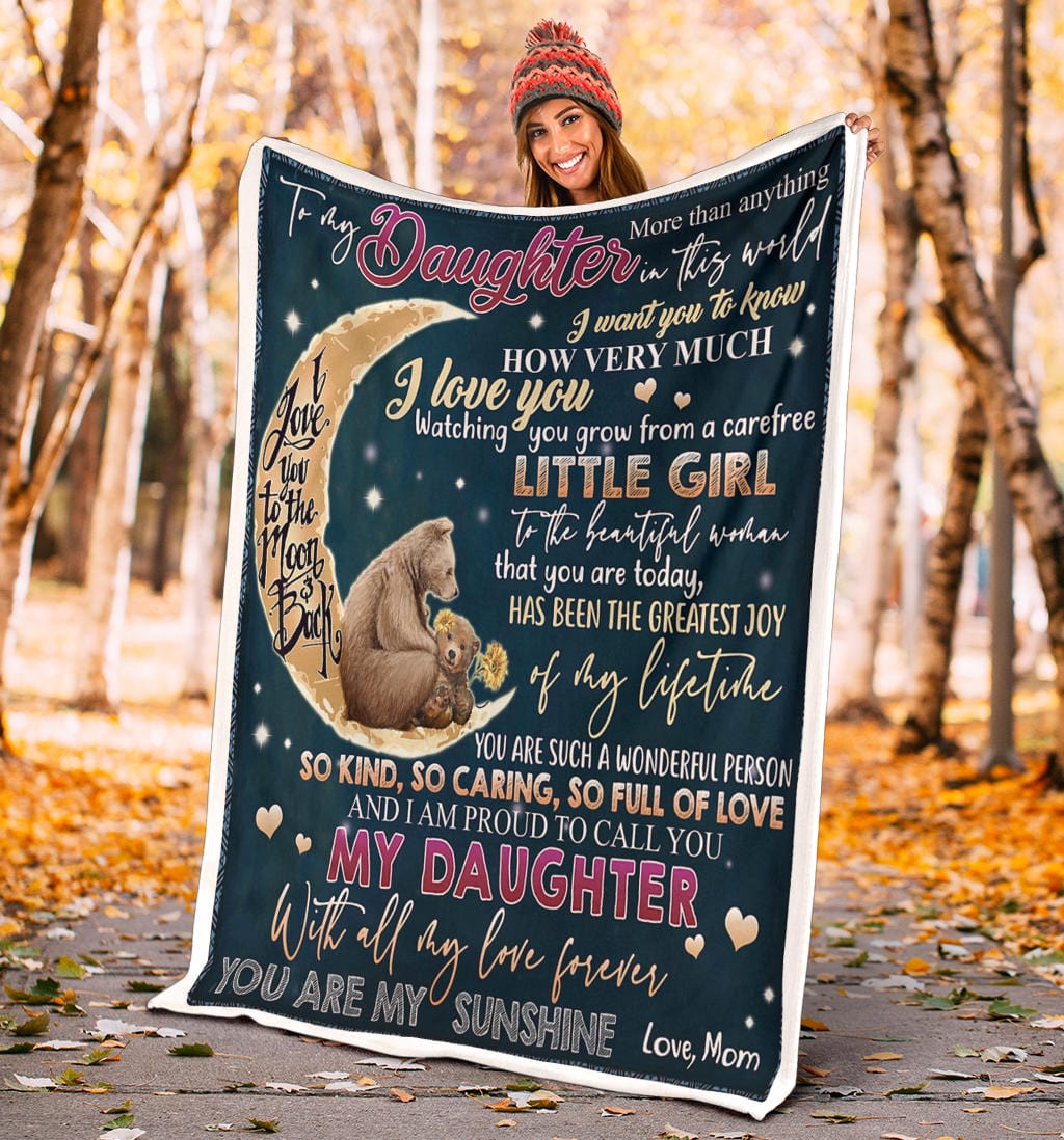 To My Daughter Premium Fleece Blanket