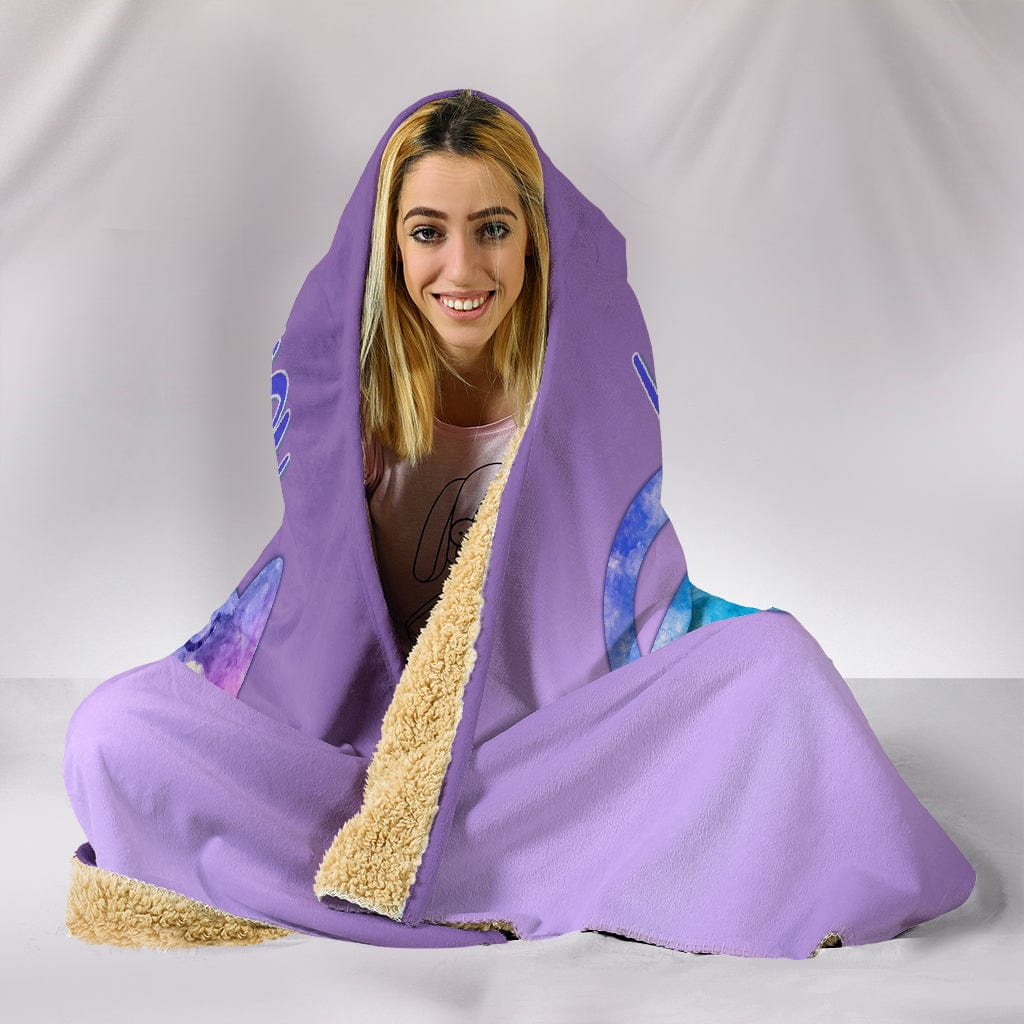 I Love You You're Purrfect Hooded Blanket