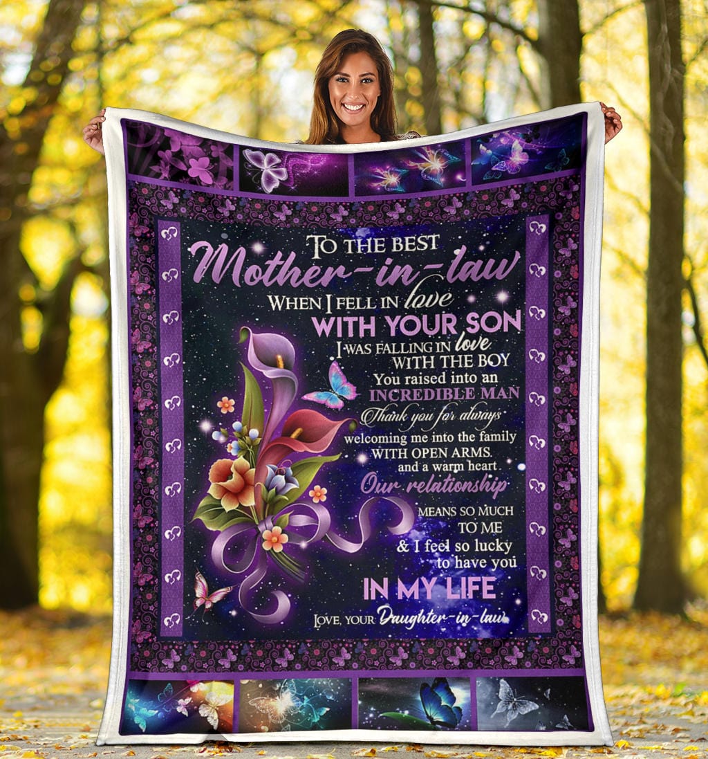Best Mother In Law Premium Fleece Blanket