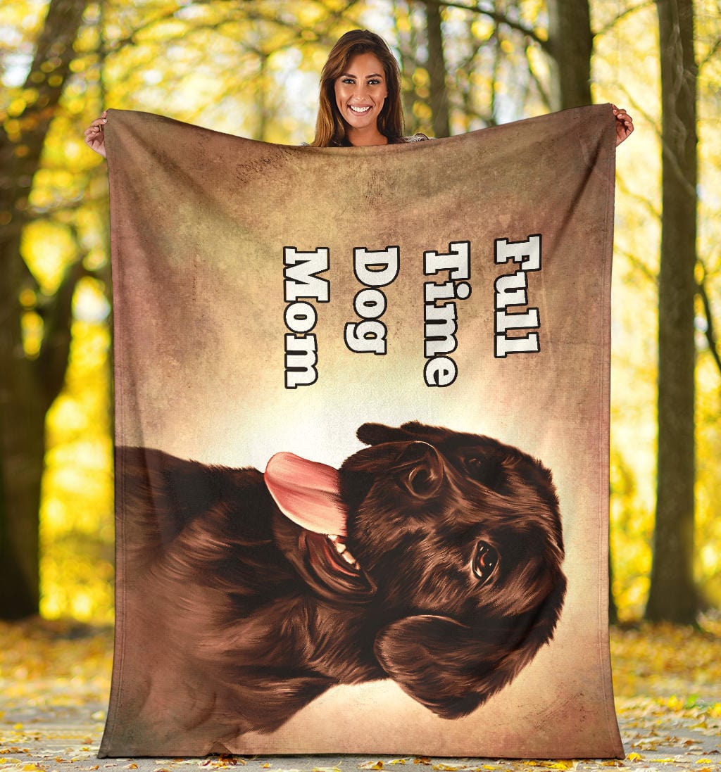 Full Time Dog Mom Premium Fleece Blanket