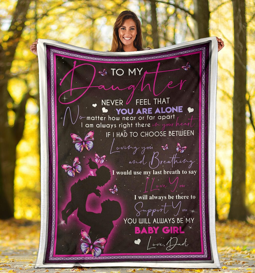 To My Daughter Premium Fleece Blanket