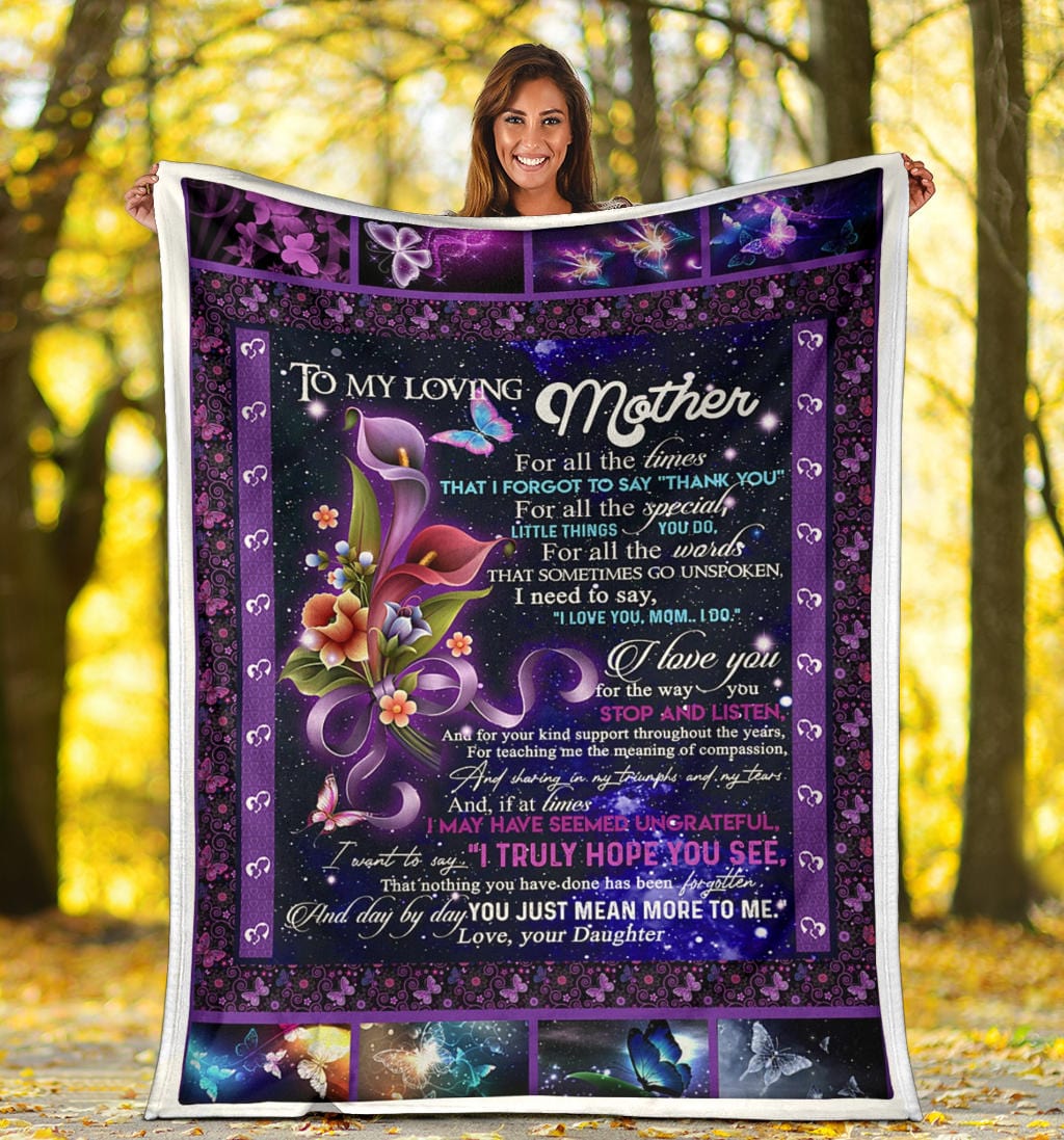 To My Loving Mother Premium Fleece Blanket