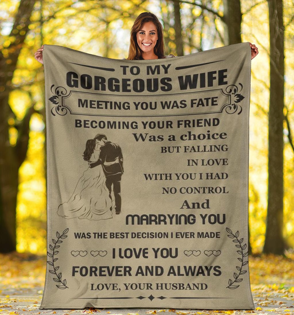 My Gorgeous Wife Premium Fleece Blanket