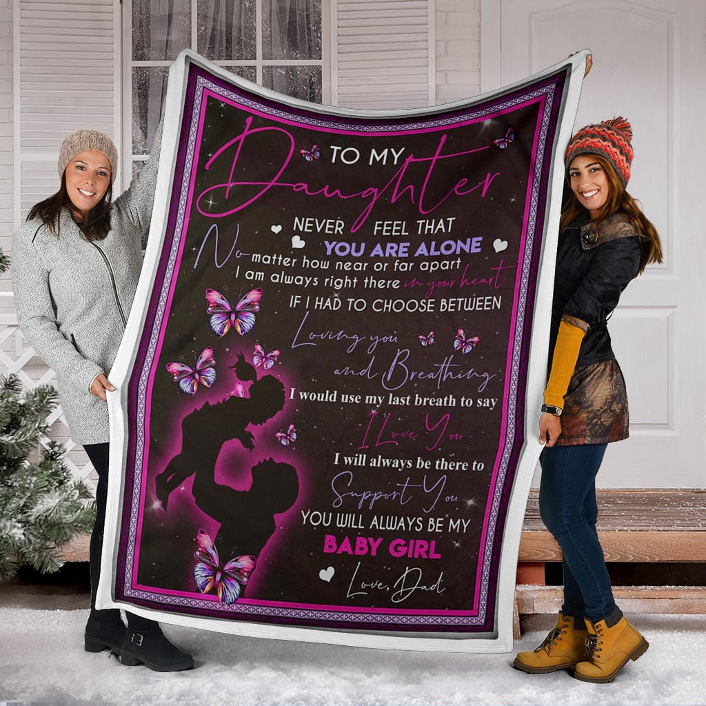 To My Daughter Premium Fleece Blanket