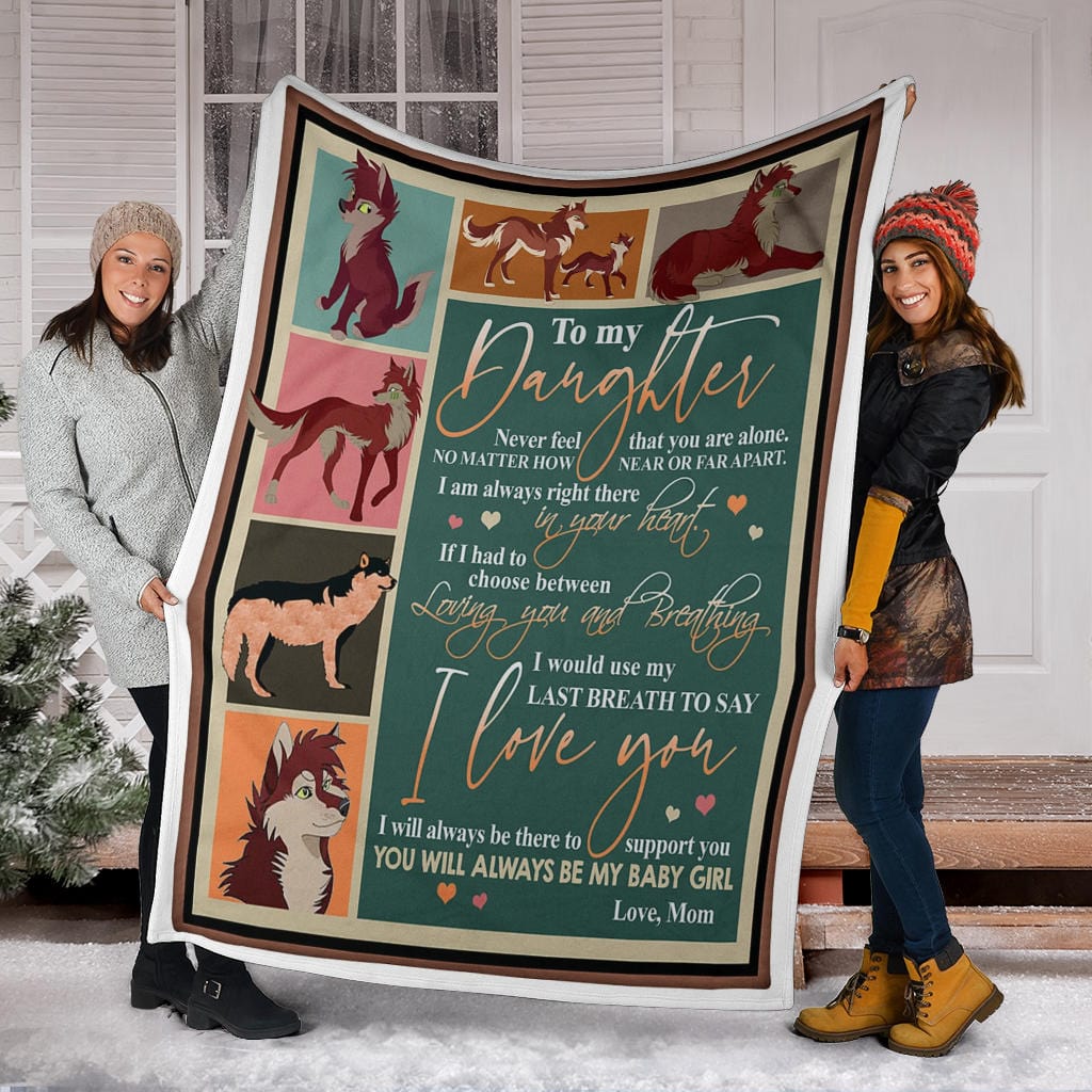 To Daughter From Mom Premium Fleece Blanket