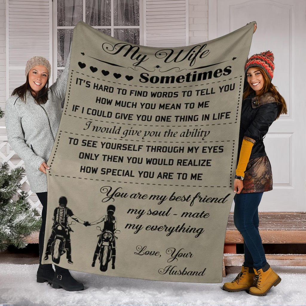 To My Wife Premium Fleece Blanket
