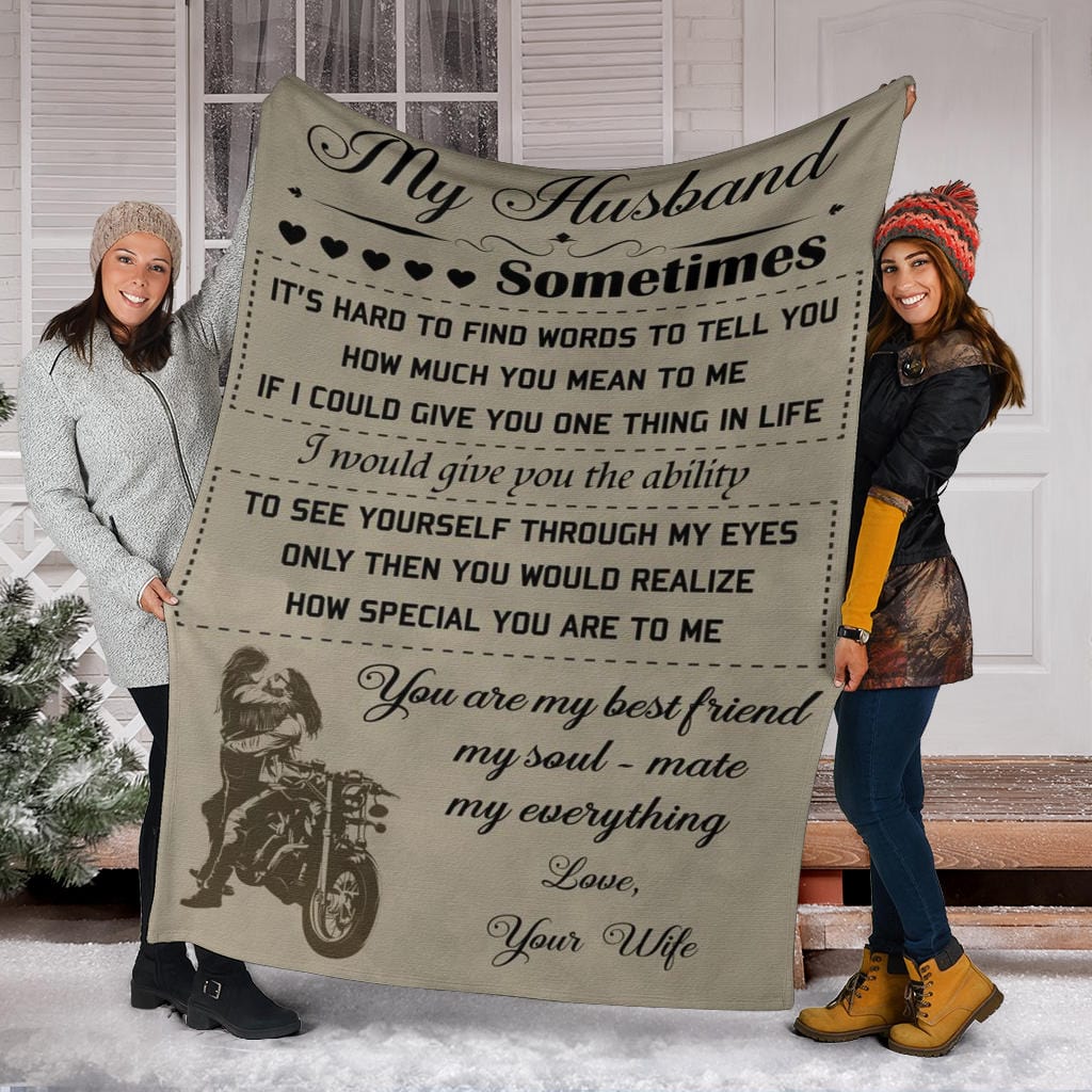 To My Husband Premium Fleece Blanket