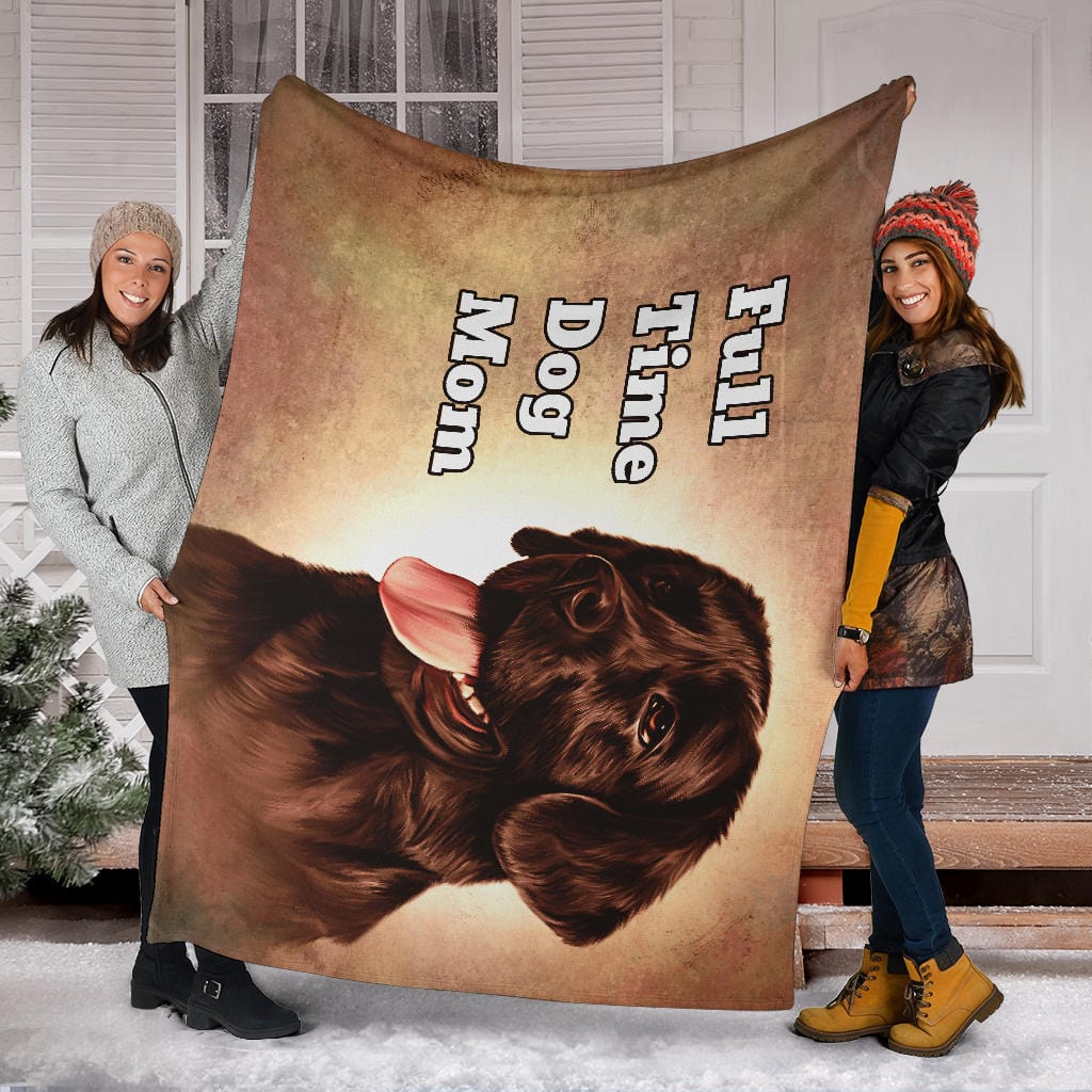 Full Time Dog Mom Premium Fleece Blanket