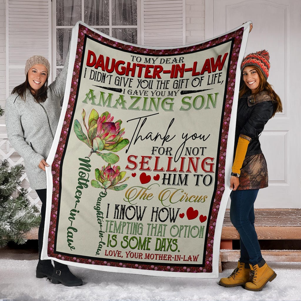 Dear Daughter In Law Premium Fleece Blanket