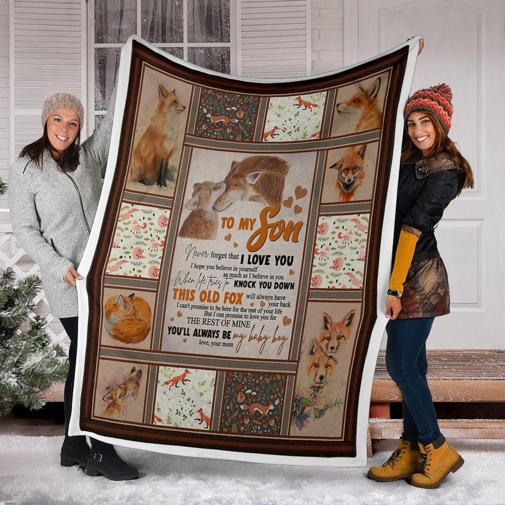To My Son Premium Fleece Blanket