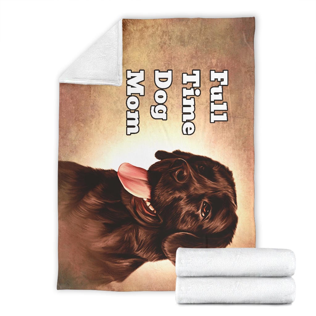 Full Time Dog Mom Premium Fleece Blanket