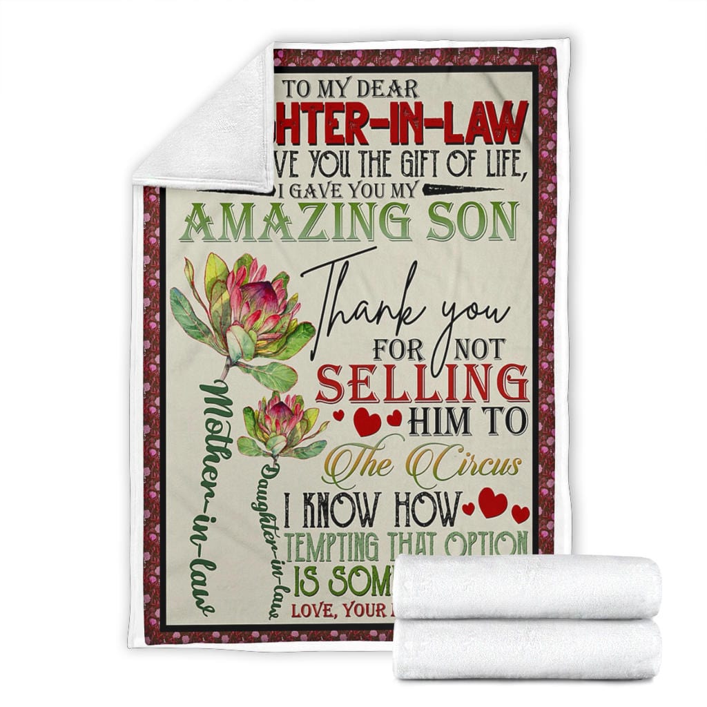Dear Daughter In Law Premium Fleece Blanket