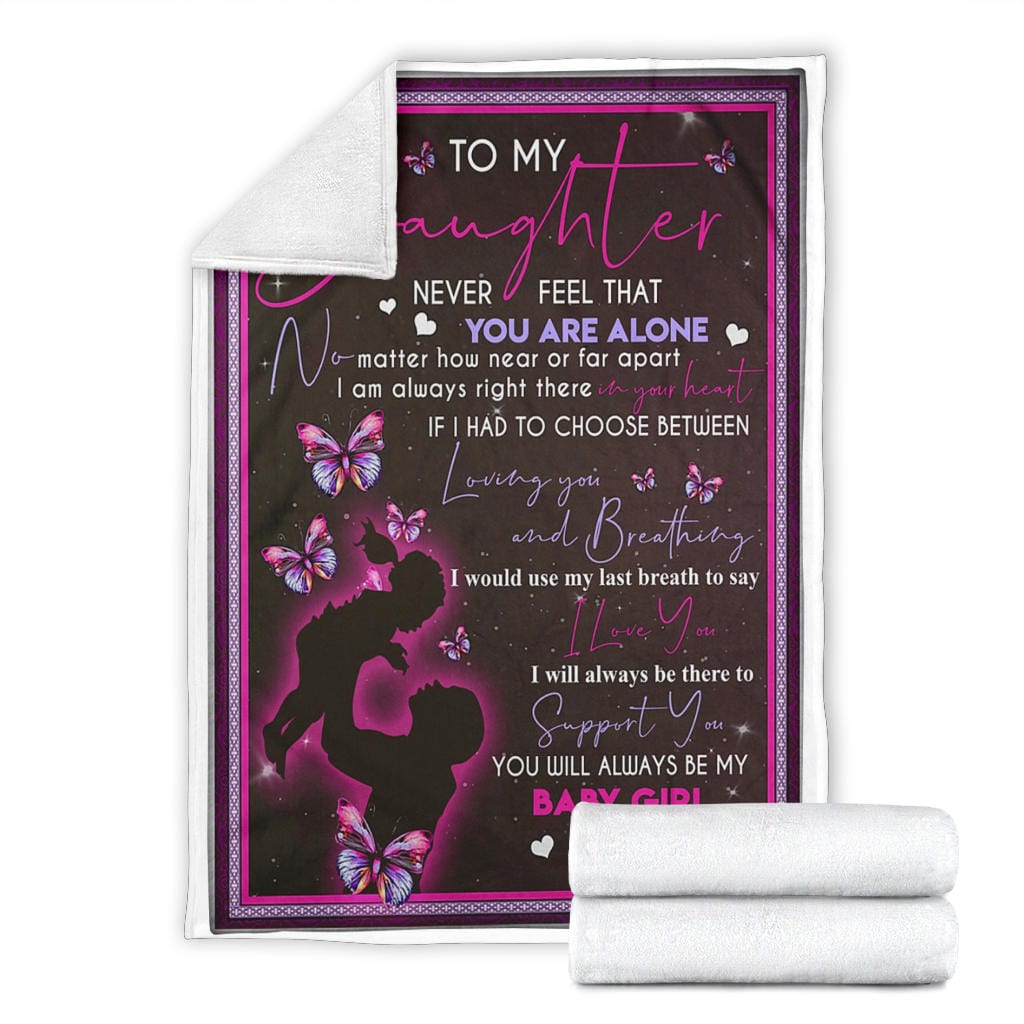 To My Daughter Premium Fleece Blanket