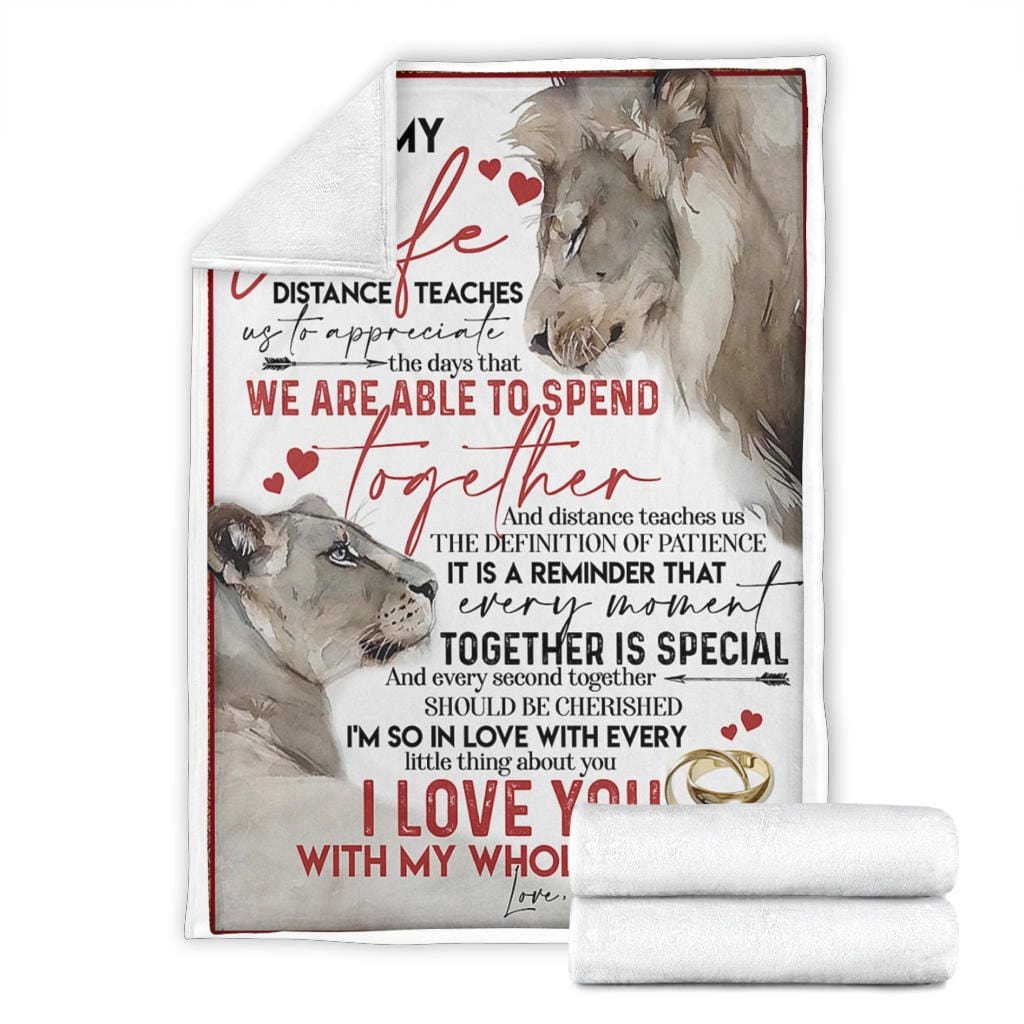 To My Wife Premium Fleece Blanket