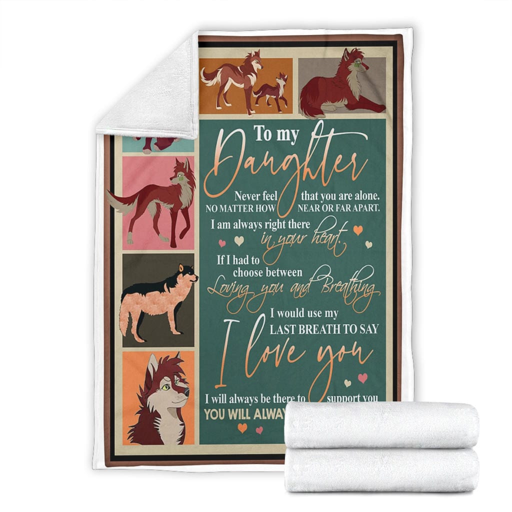 To Daughter From Mom Premium Fleece Blanket