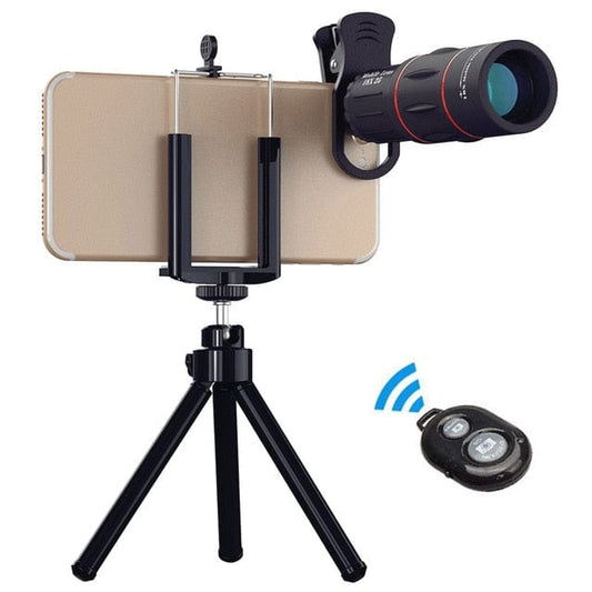 18X Zoom Monocular/Smartphone Camera Lens with Bluetooth Shutter Control