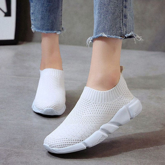Women's Flyknit Breathable Slip On Sneakers