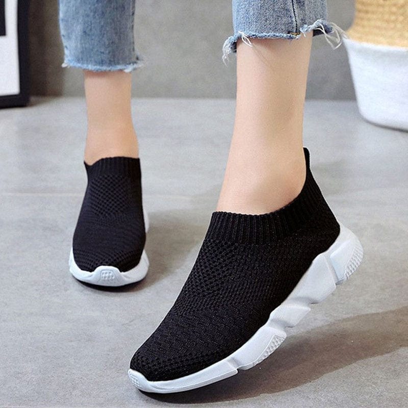 Women's Flyknit Breathable Slip On Sneakers