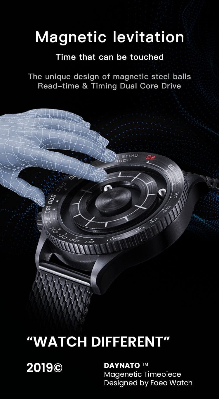 Unique Men's Steel Magnetic ball Watch