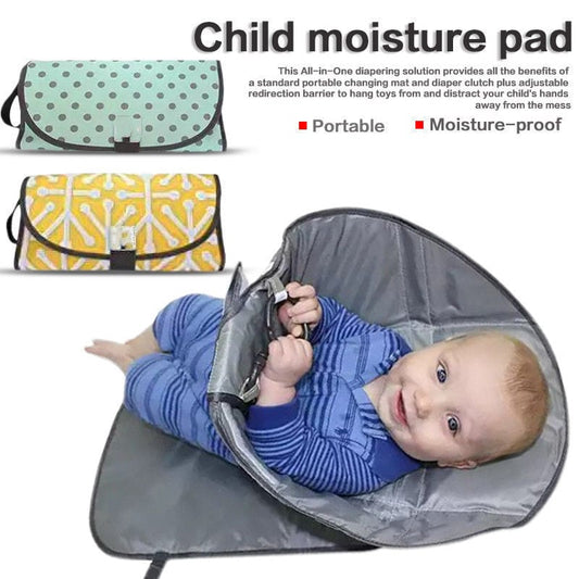 Portable Diaper Changing Pad Clutch Holds Baby