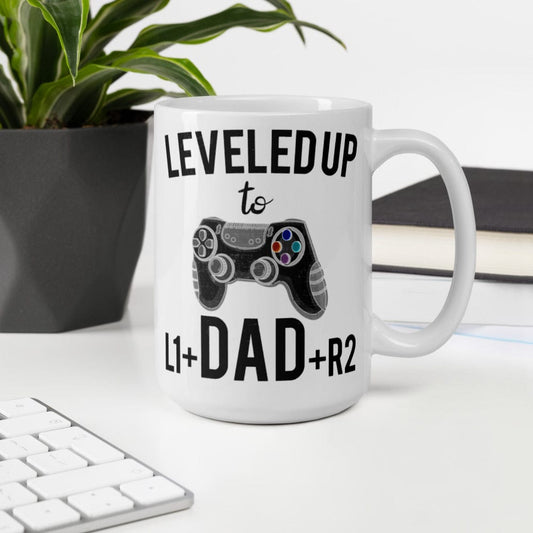 "Leveled Up To Dad" Mug
