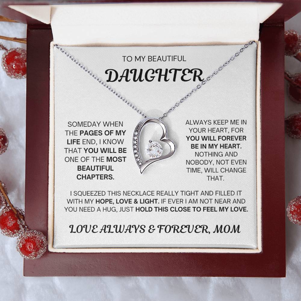 Mom to Daughter - Always & Forever Love - Forever Love Necklace