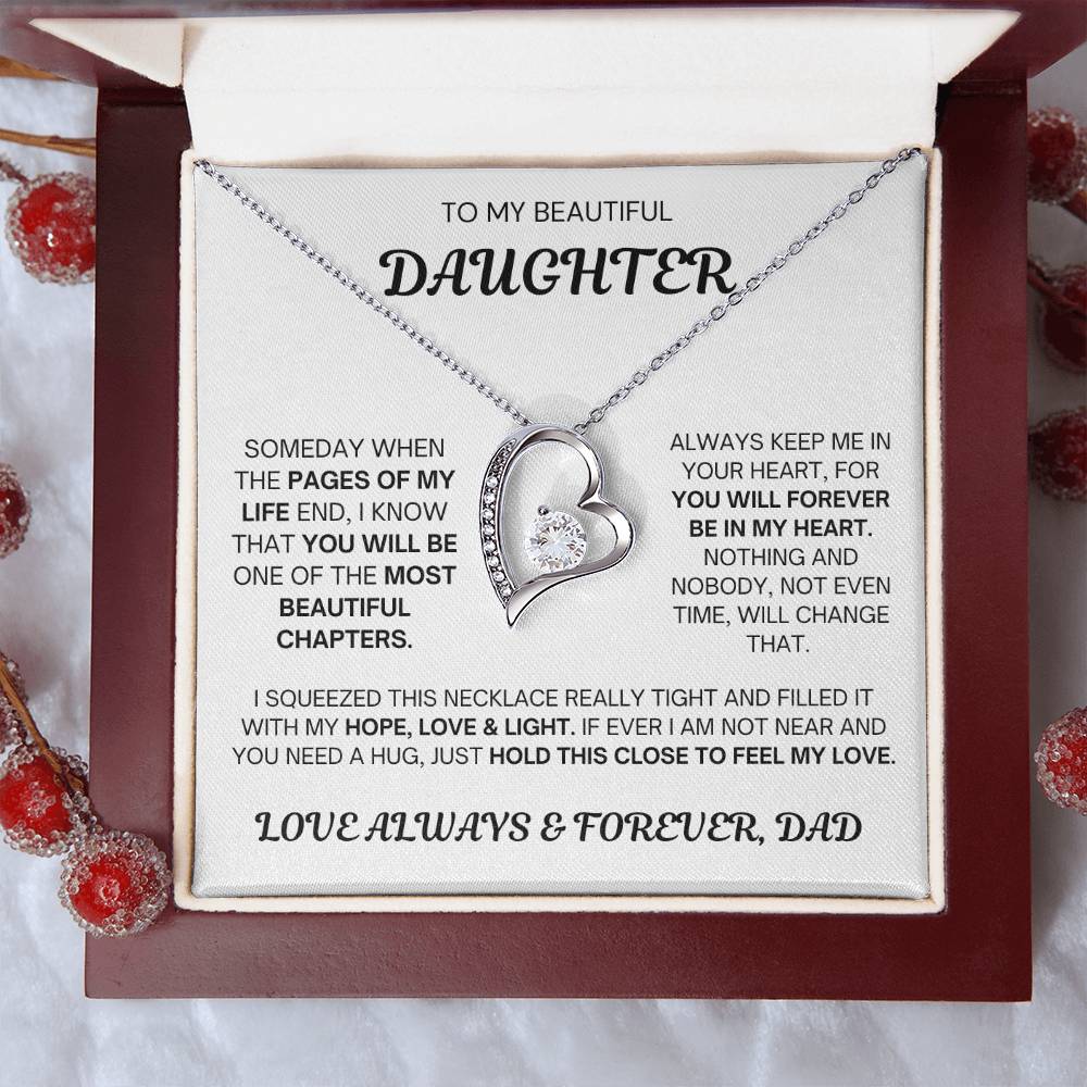 Dad to Daughter - Always & Forever Love - Forever Love Necklace