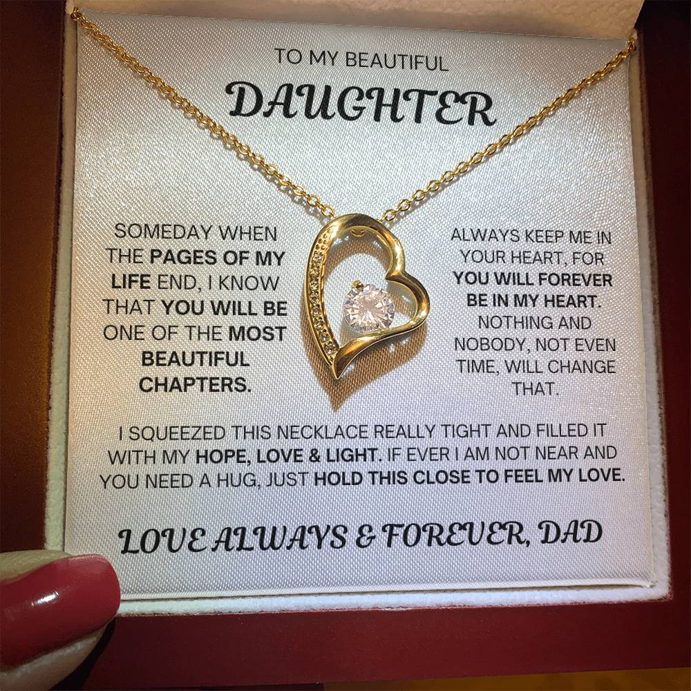 Dad to Daughter - Always & Forever Love - Forever Love Necklace