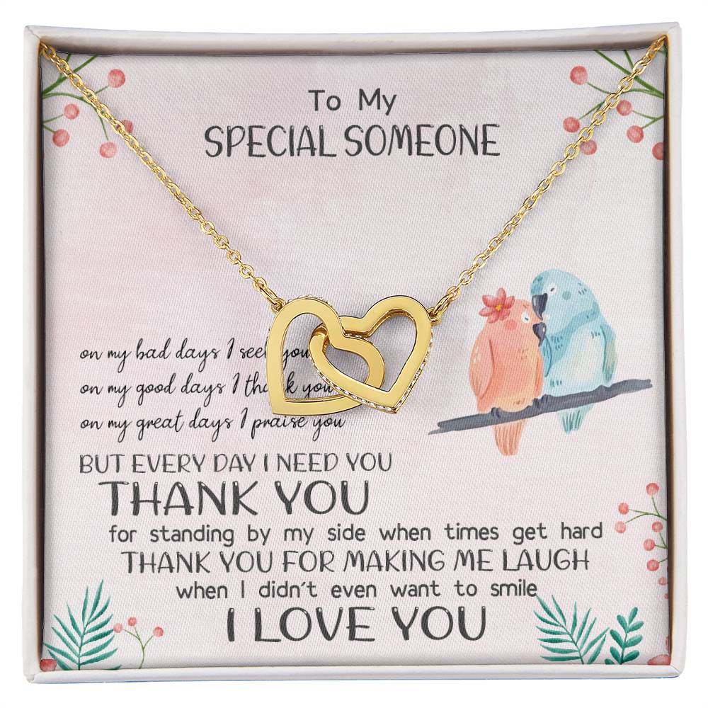 Special Someone - Great Days - Interlocking Hearts - Love Necklace