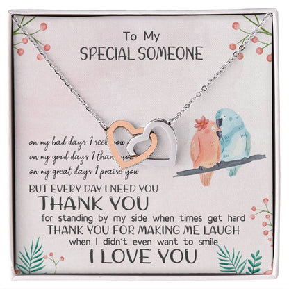 Special Someone - Great Days - Interlocking Hearts - Love Necklace