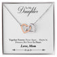 From Mom To Daughter - Interlocking Hearts Pendant Necklace