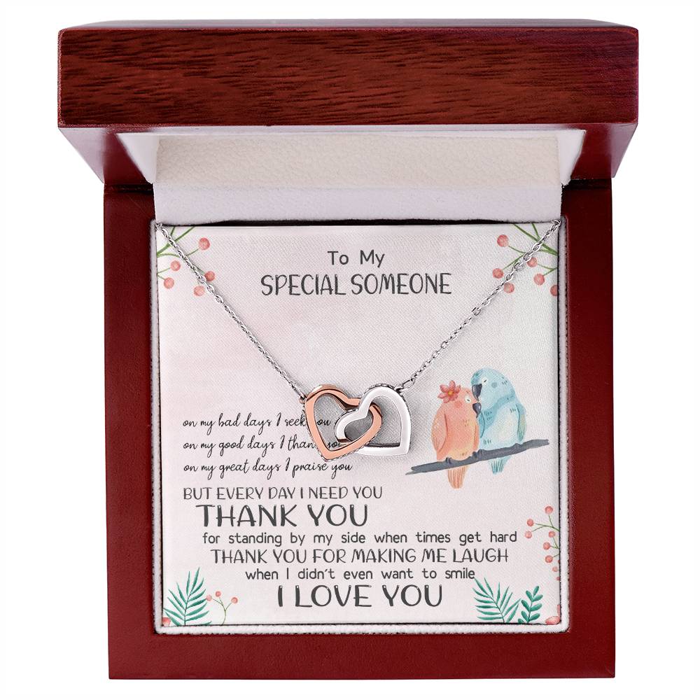 Special Someone - Great Days - Interlocking Hearts - Love Necklace